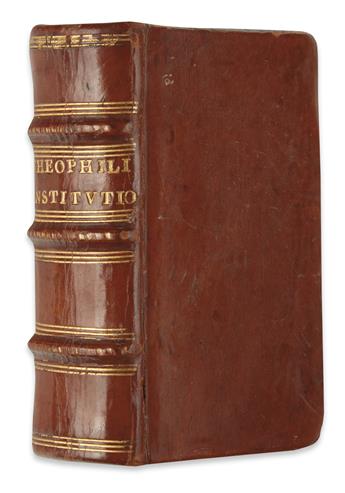 JUSTINIAN I, Emperor. Institutionum juris civilis libri IIII.  1554